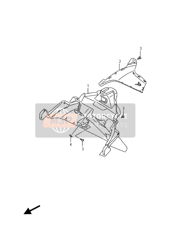 Suzuki AN650Z BURGMAN EXECUTIVE 2015 HINTERER KOTFLÜGEL für ein 2015 Suzuki AN650Z BURGMAN EXECUTIVE